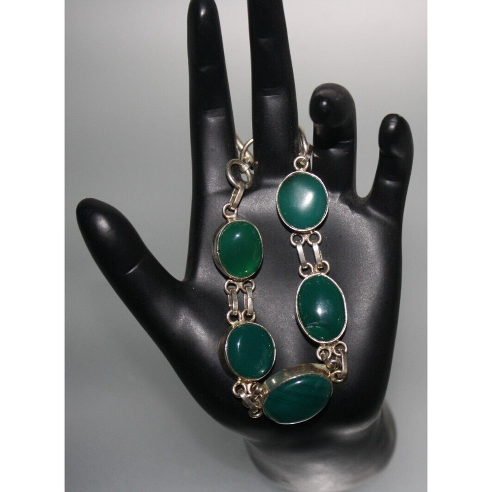 Sea Sediment Stone .925 Sterling Silver Plated Bracelet Women's Fashion Jewelry